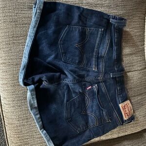 Levi's Indigo Mid-Length Denim Shorts